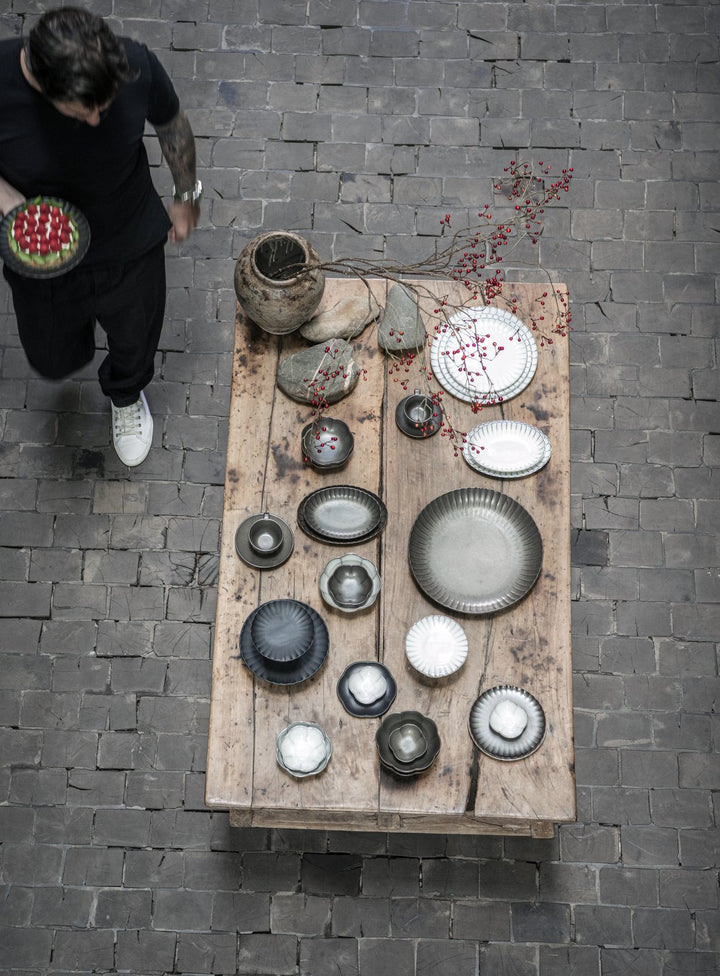 Serax - Sergio Herman - Bord Geribbeld S Wit Inku - Set van 4
