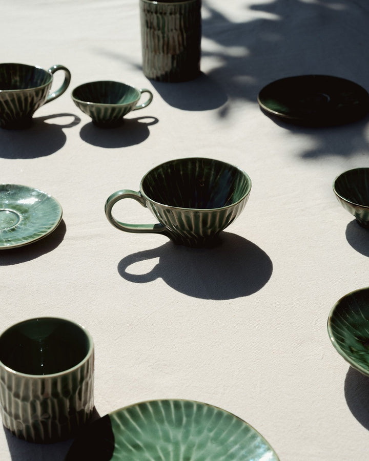 Serax - Pascale Naessens - Schotel Espressokopje Groen Verde Lanza - Set van 2