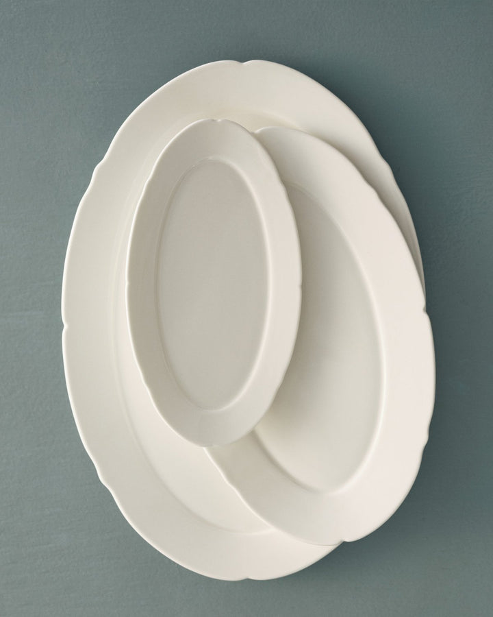 Serax - Sergio Herman - Ovaal Bord M Wit Silhouette - Set van 4