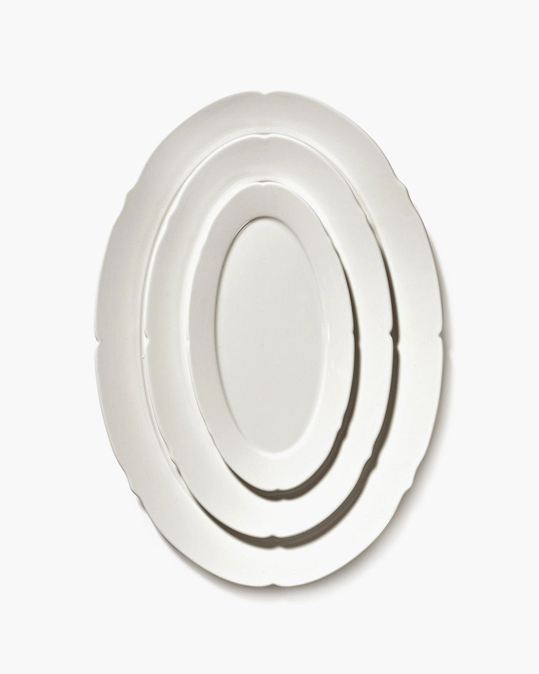 Serax - Sergio Herman - Ovaal Bord M Wit Silhouette - Set van 4