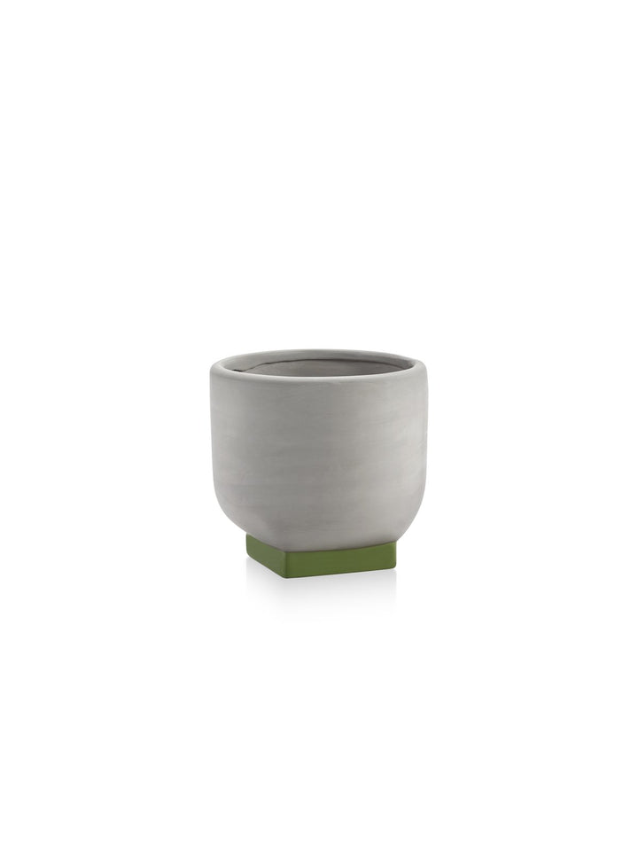 Serax - Kris Van Assche - Bloempot 02 Grijs/Groen Ø20,5 cm