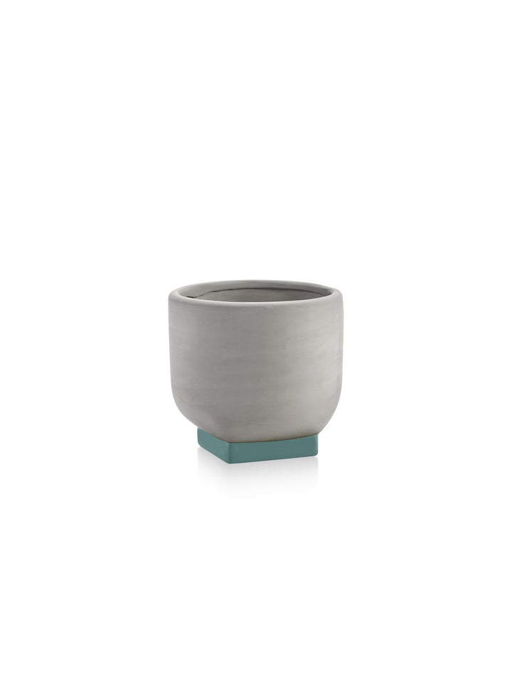 Serax - Kris Van Assche - Bloempot 02 Grijs/Turkoois Ø20,5 cm