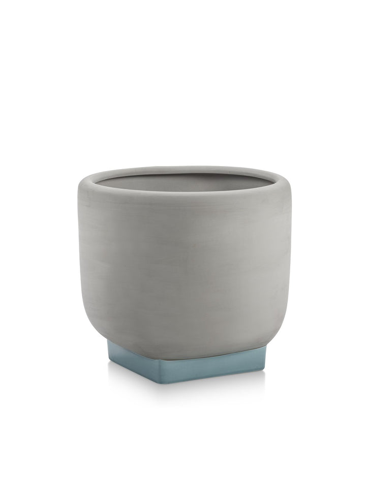 Serax - Kris Van Assche - Bloempot 05 Grijs/Turkoois Ø34,5 cm