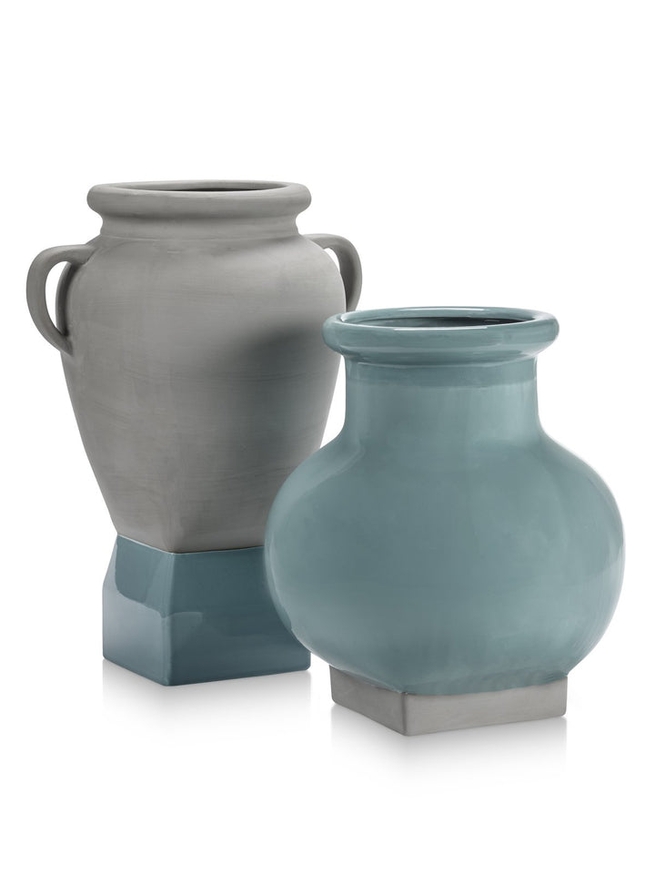 Serax - Kris Van Assche - Bloempot 09 Grijs/Turkoois Ø32 cm
