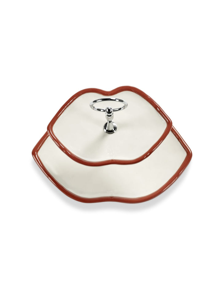 Serax - Wouters &amp; Hendrix - Gebakschalen Cakestandaard 2-laags Rood Wit