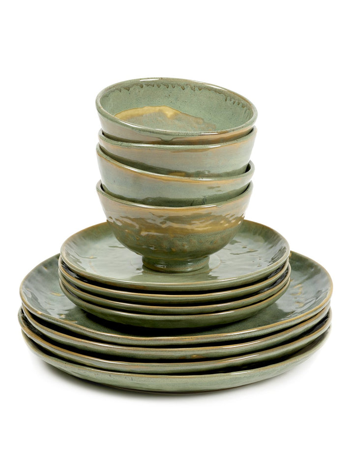 Serax - Pascale Naessens - Serviesset 12 Stuks Zeegroene Pure