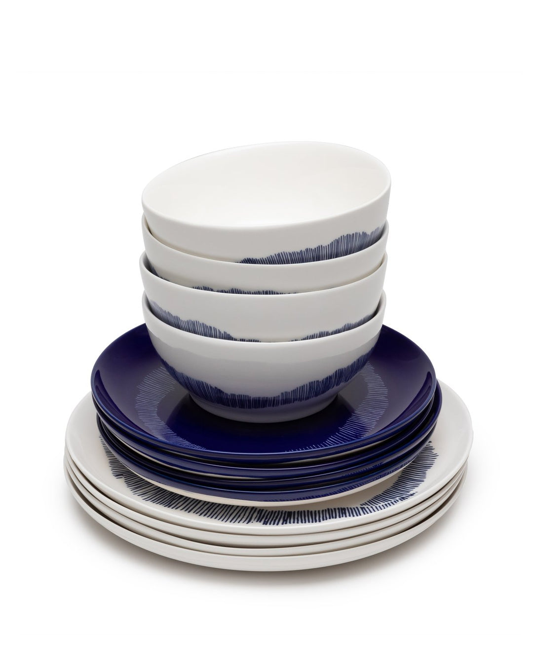 Serax - Ottolenghi - Serviesset 12 Stuks Wit/Blauw Feast