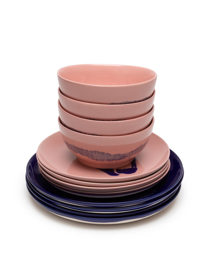 Serax - Ottolenghi - Serviesset 12 Stuks Roze/Blauw Feast