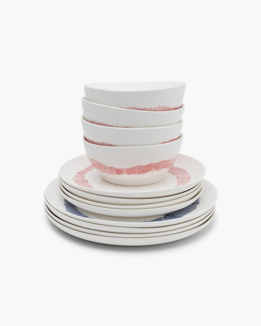 Serax - Ottolenghi - Serviesset 12 Stuks Wit Strepen Feast