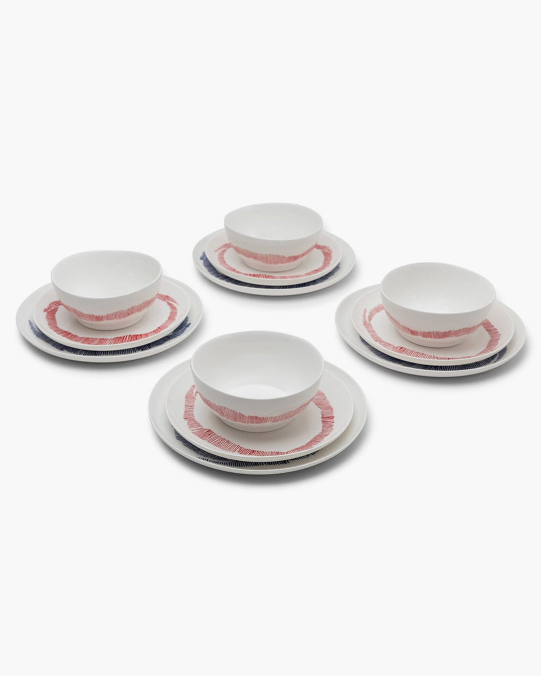 Serax - Ottolenghi - Serviesset 12 Stuks Wit Strepen Feast