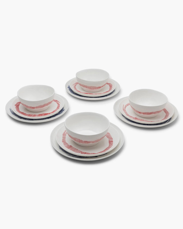 Serax - Ottolenghi - Serviesset 12 Stuks Wit Strepen Feast