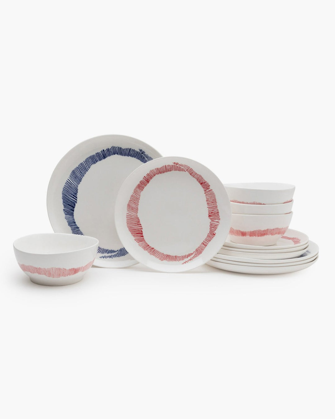 Serax - Ottolenghi - Serviesset 12 Stuks Wit Strepen Feast