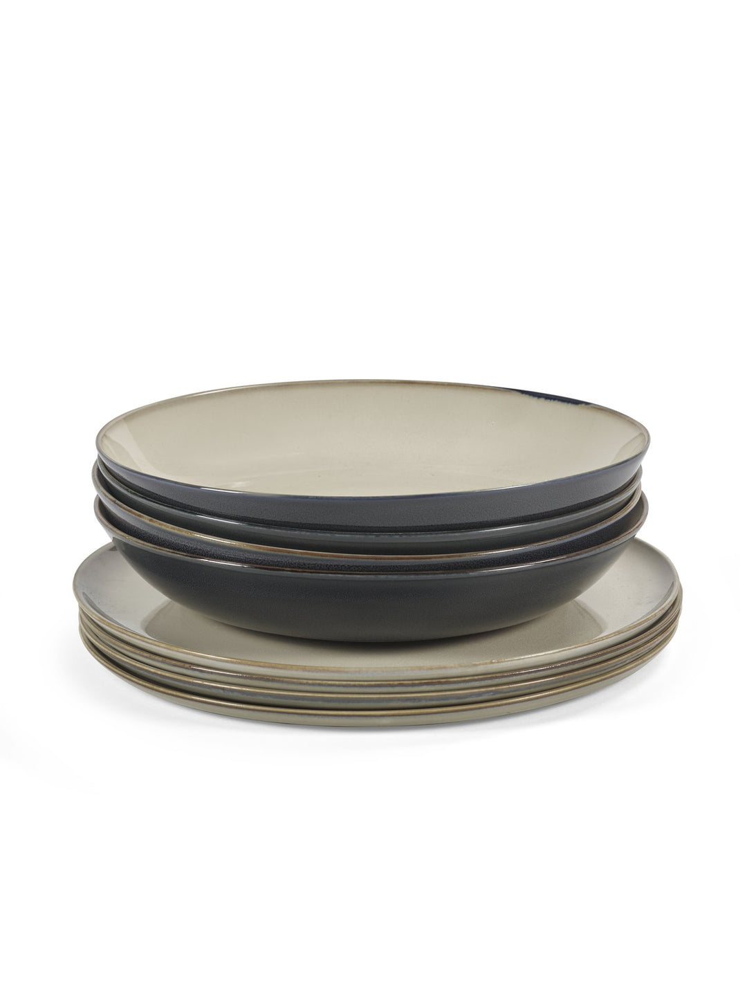 Serax - Anita Le Grelle - Dinersets Dinnerset 8 Stuks Donkerblauw / Mistig Grijs