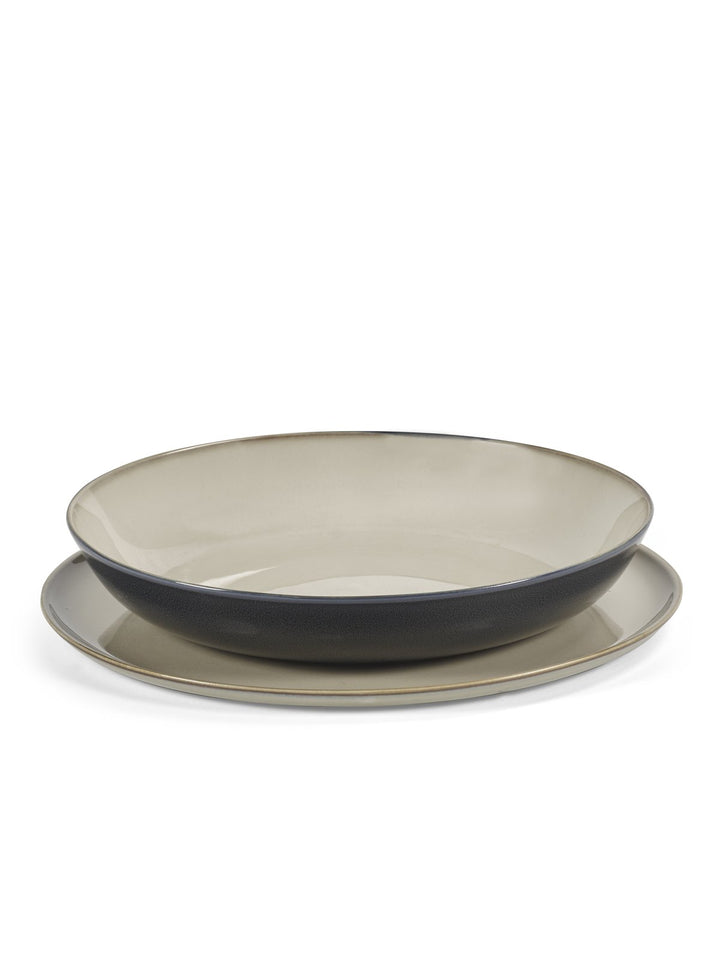 Serax - Anita Le Grelle - Dinersets Dinnerset 8 Stuks Donkerblauw / Mistig Grijs
