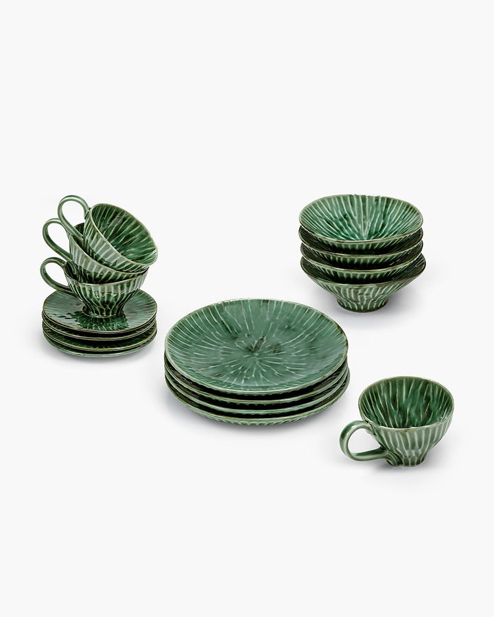Serax - Pascale Naessens - Ontbijtset 16 Stuks Groen Verde Lanza