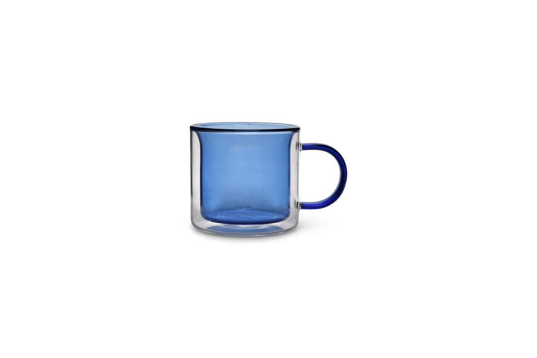 Beker 27cl dubbelwandig blauw Liv - set/2