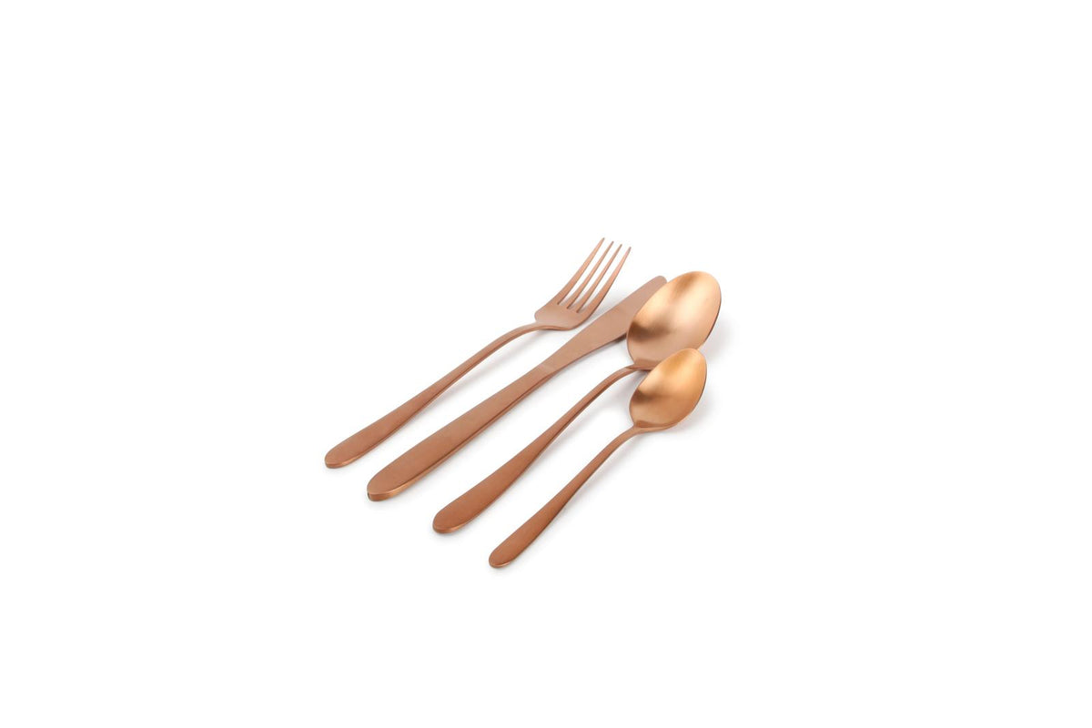 Bestekset 24-delig mat rosé goud Slim