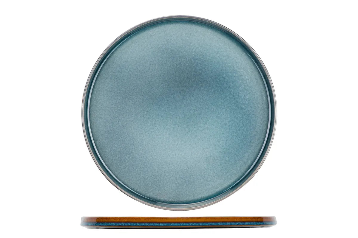 Cosy & Trendy - Quintana Blue Plat Bord Ø32,5cm - Set van 2