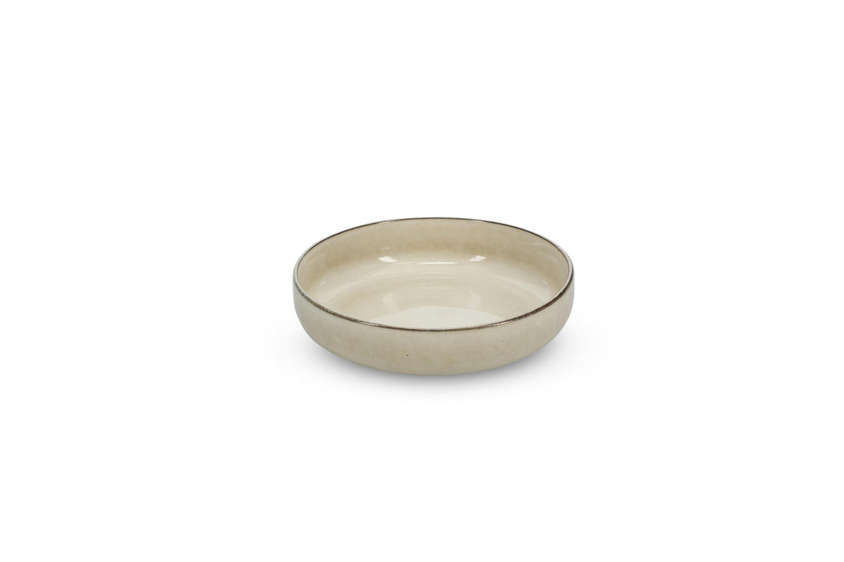 Diep bord (pasta bord) 22xH6cm ivoor Meridian - Set van 2