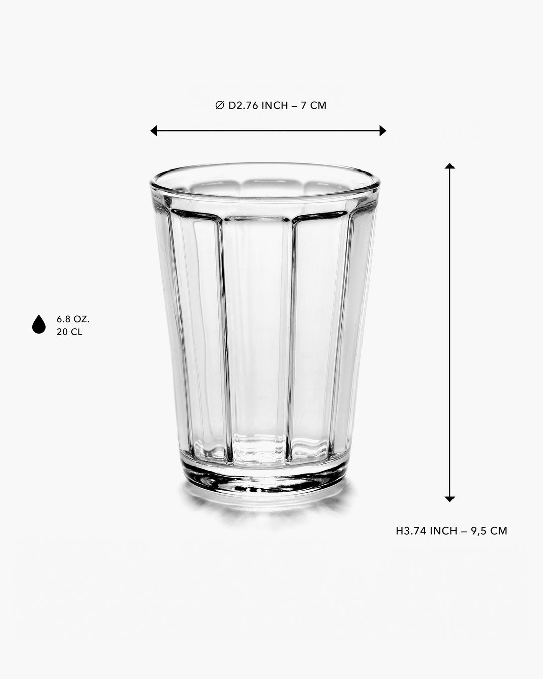 Serax - Sergio Herman - Glas M Surface - Set van 4