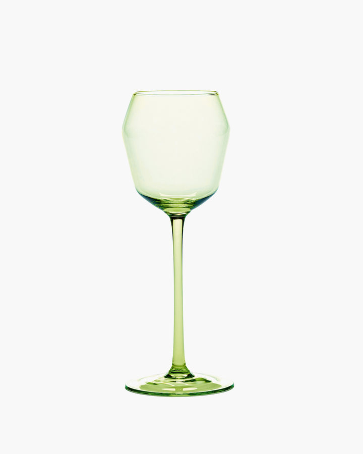 Ann Demeulemeester - Witte Wijnglas Groen Billie - Set van 4