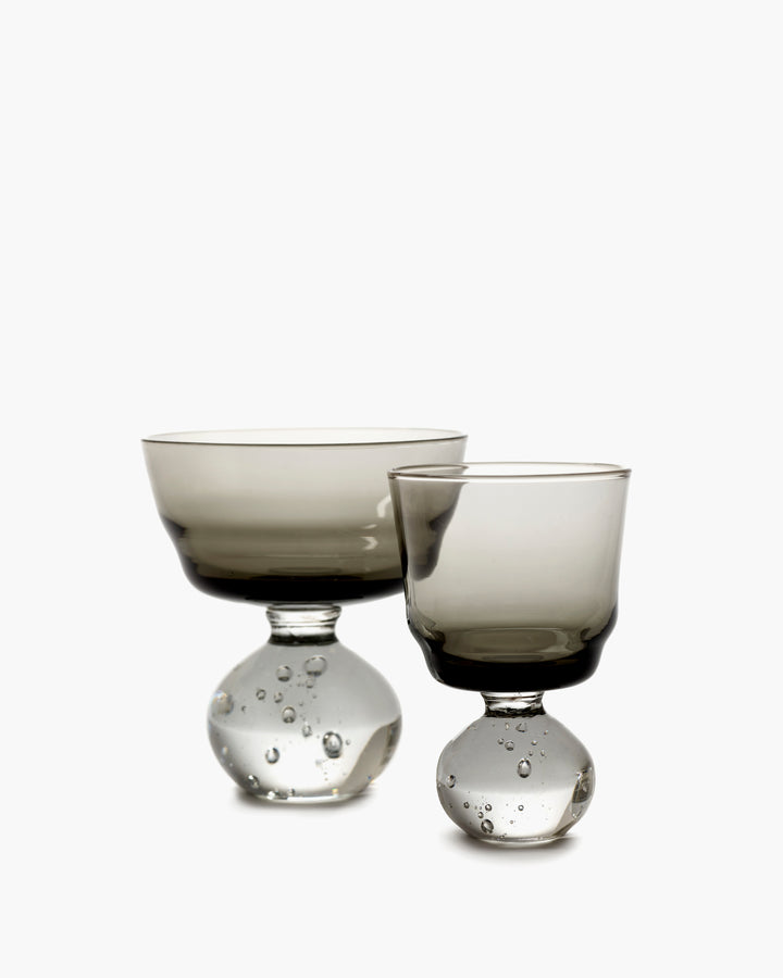 Serax - Bela Silva - Glas op Voet S Smoky Grijs Eternal Snow - Set van 6