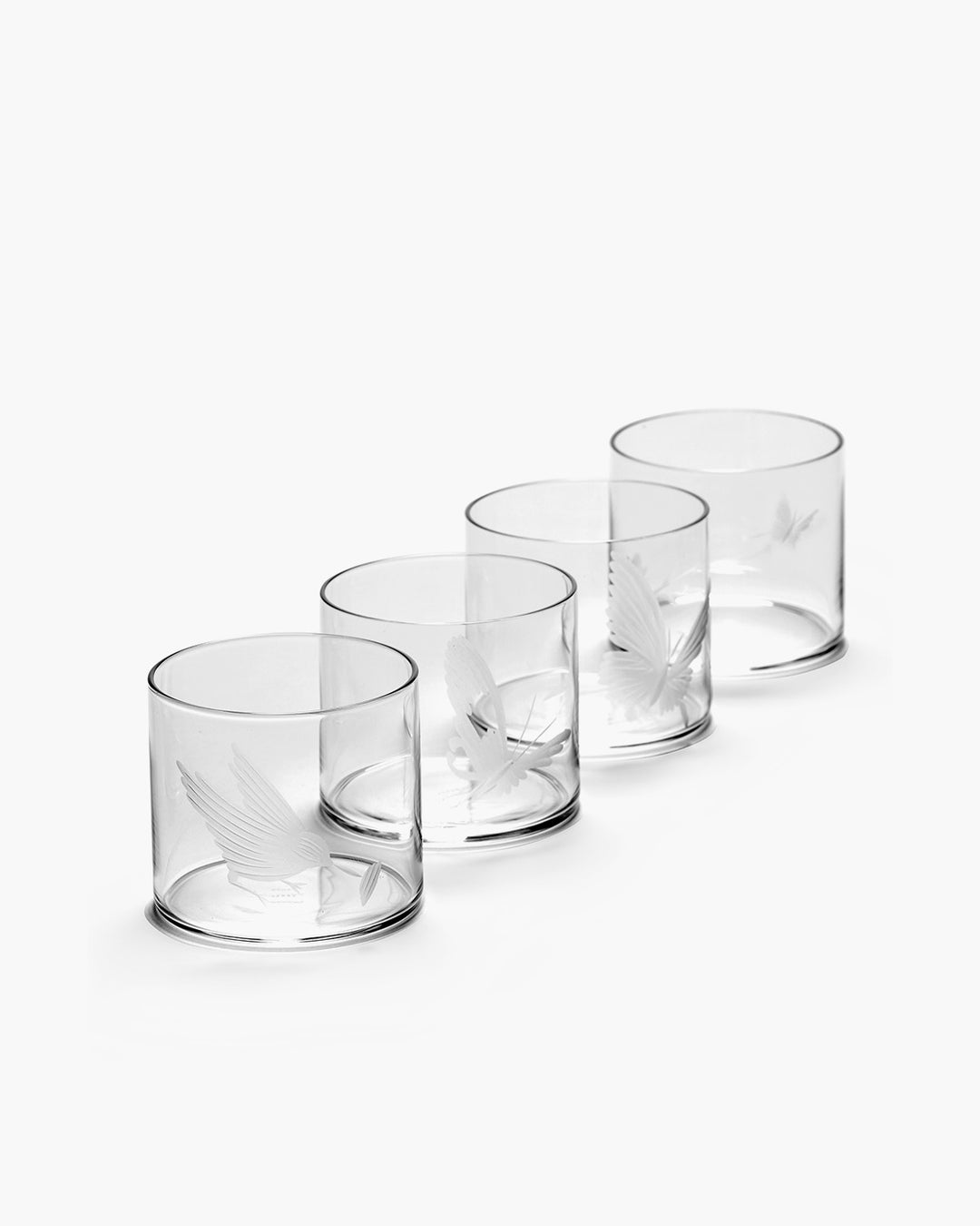Serax - Tomorrowland - Glas Different Engravements Ass/4 Unity - Set van 4