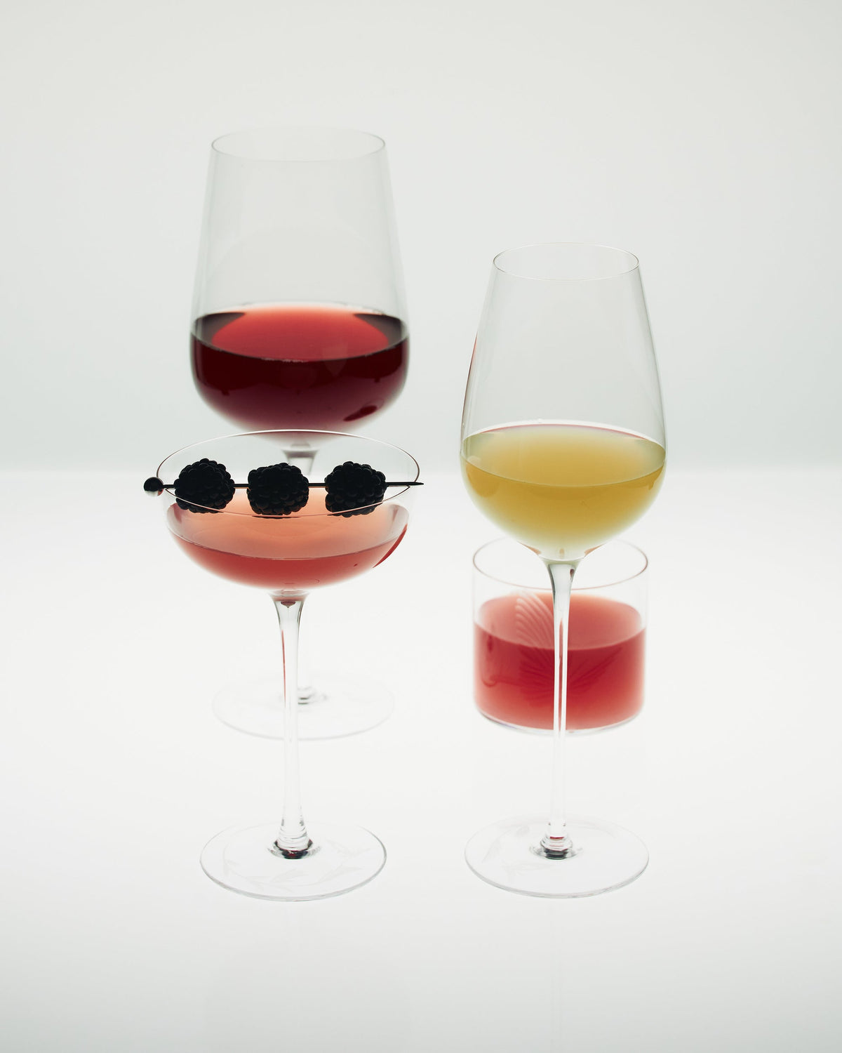 Rode Wijnglas Dragonfly Unity - Set van 4