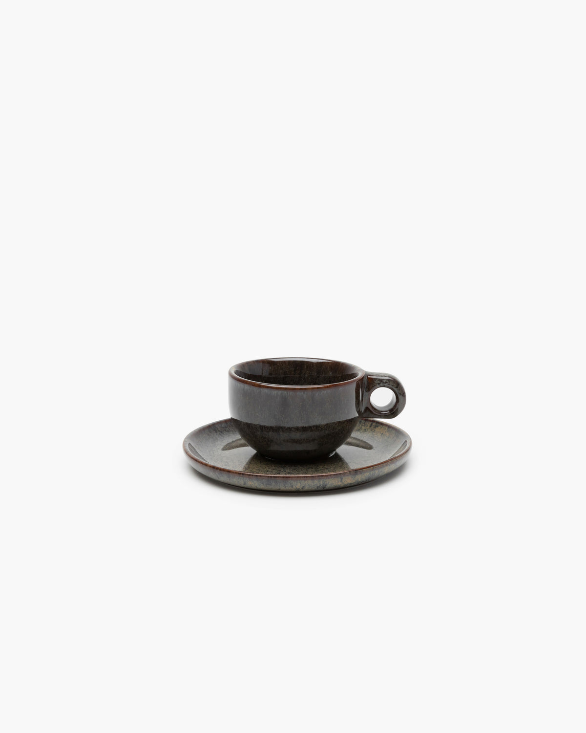 Serax - Sergio Herman - Cappuccinokop + Schotel Indi Grey - Set van 4