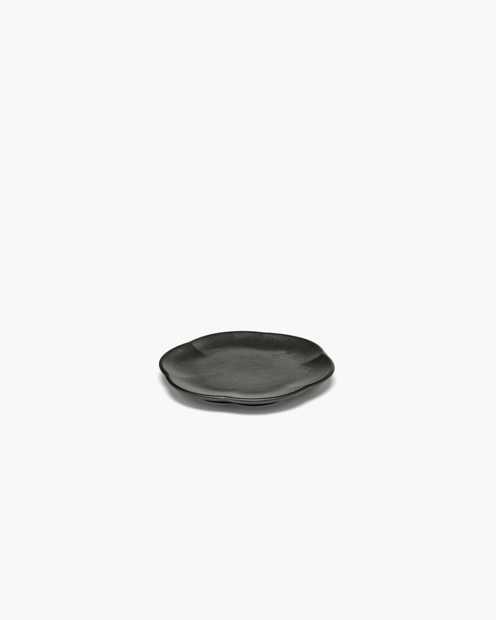 Bord Geribbeld M Zwart Inku - Set van 4