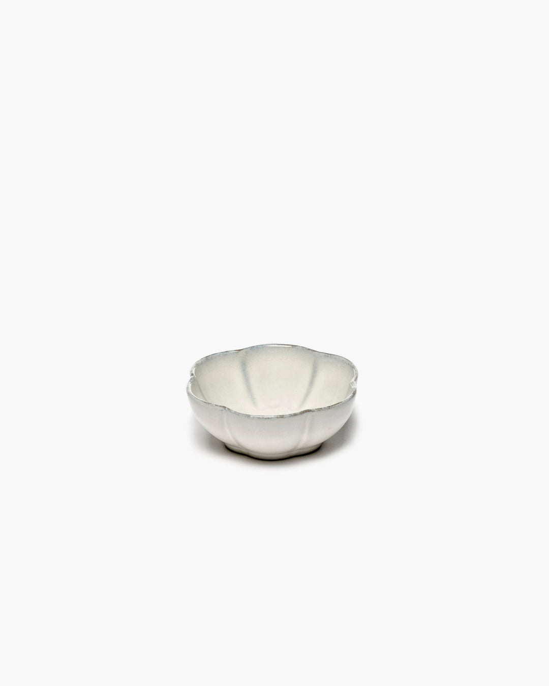 Kom Geribbeld M Wit Inku - Set van 4