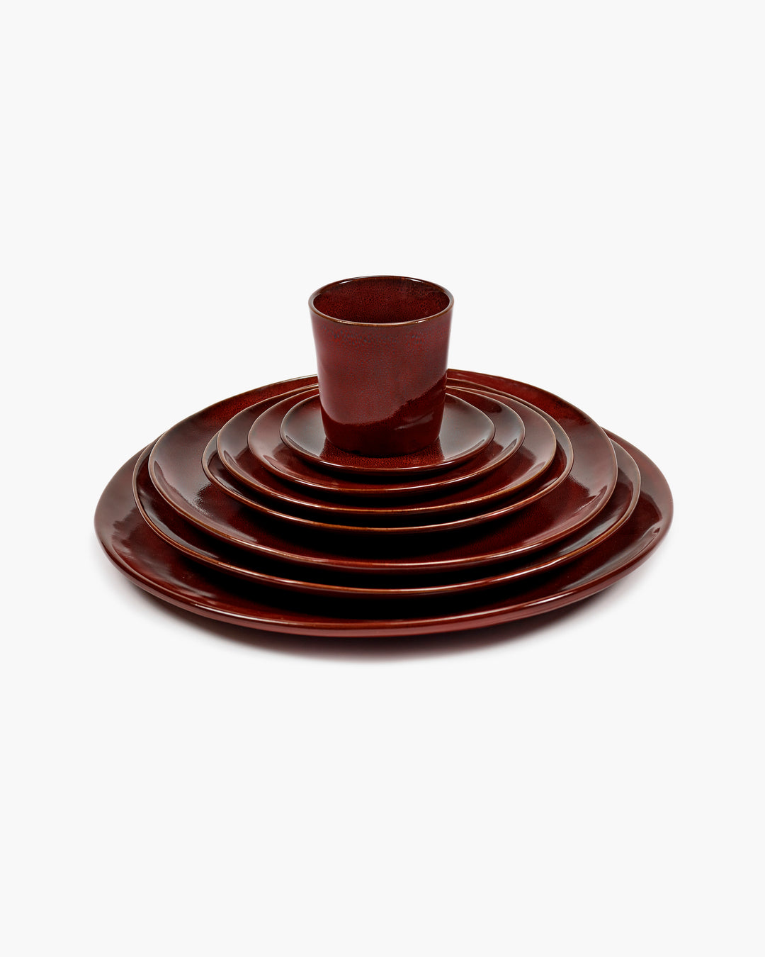 Serax - Marie Michielssen - Serveerschaal Venetian Red La Mère - Set van 2