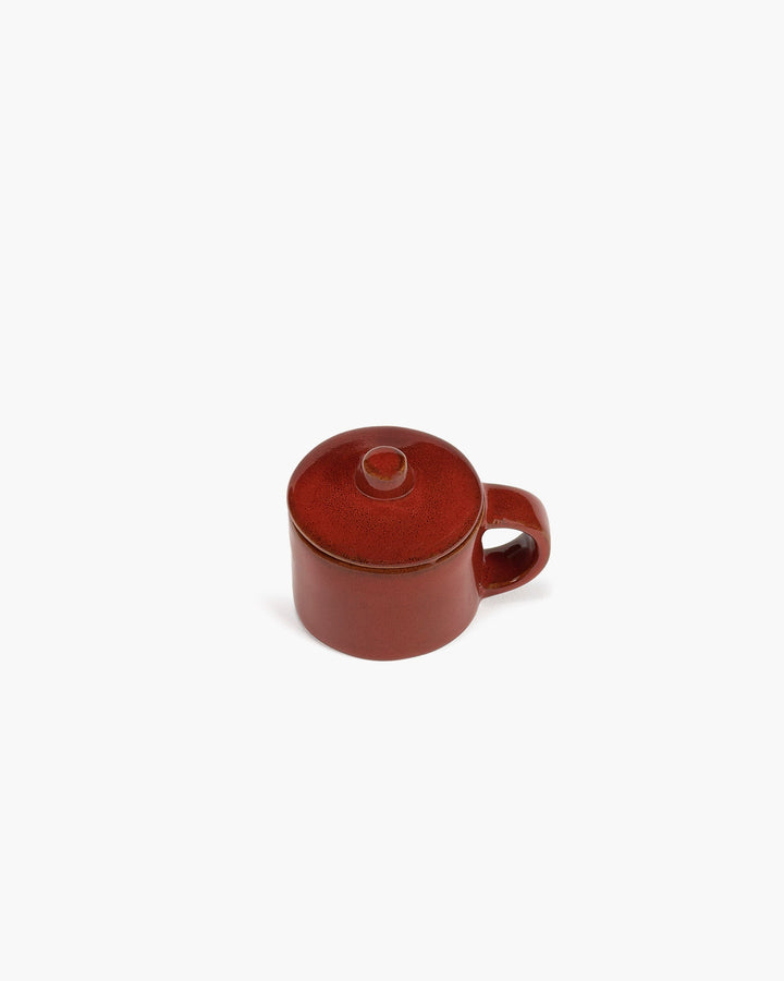 Ristrettokop met Deksel Venetian Red La Mère - Set van 2