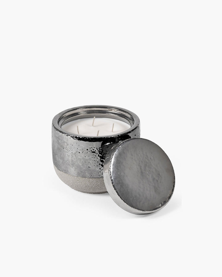 Geurkaars L Zilver Smoked Jasmine