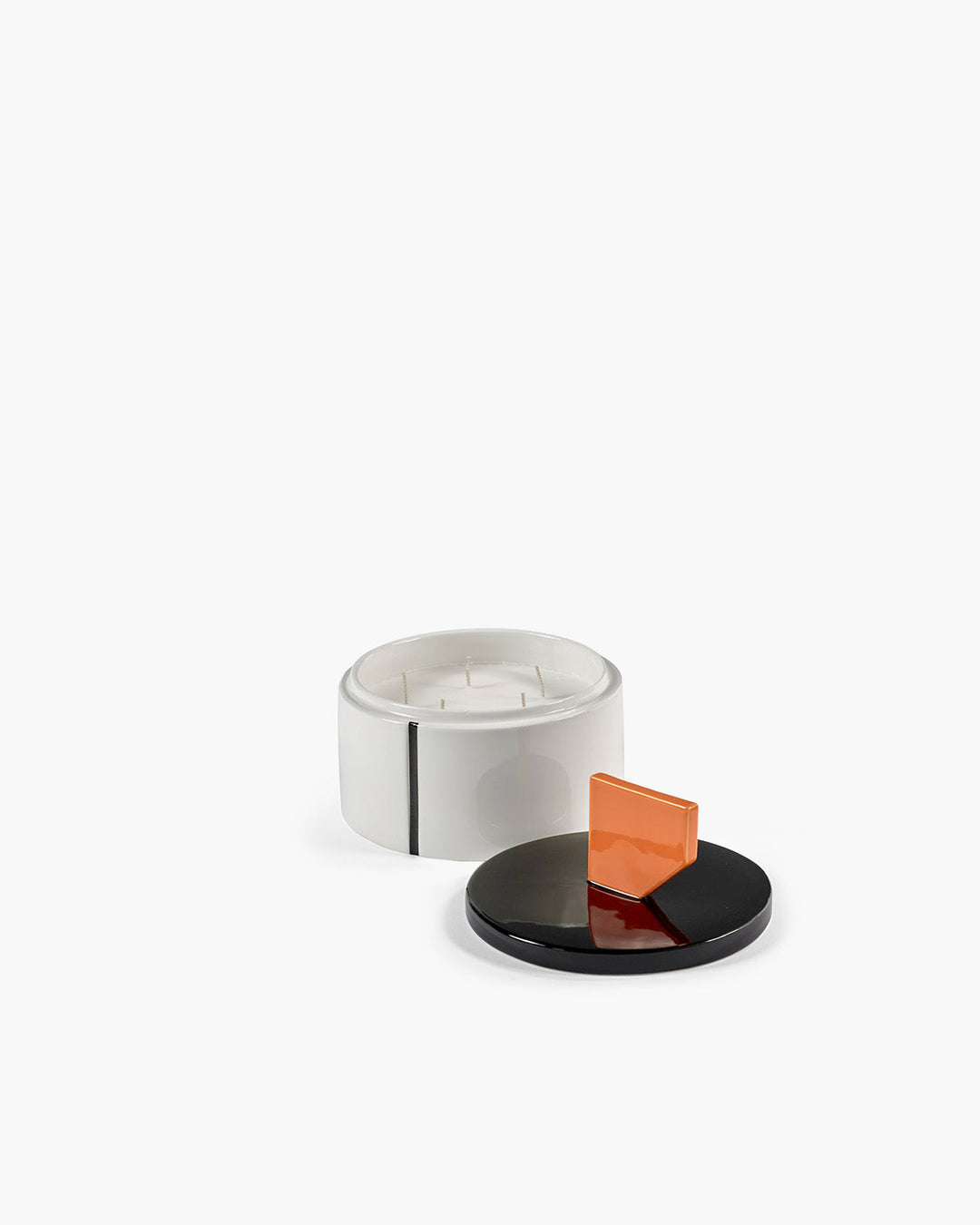 Geurkaars L Zwart Oranje Candela 02