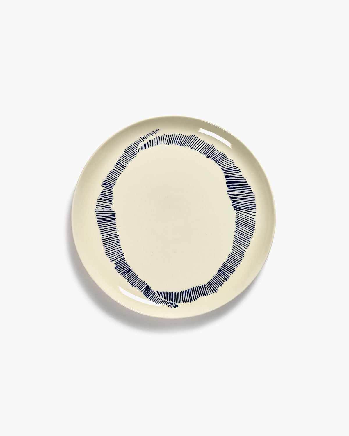 Serax - Ottolenghi - Bord L Wit Stripes Blauw Feast - Set van 2