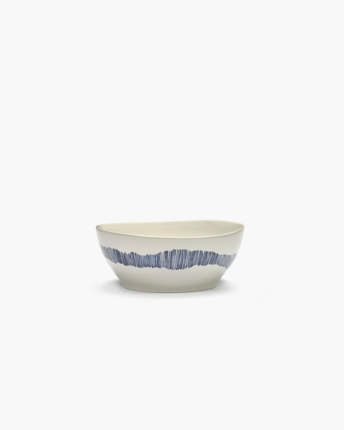 Serax - Ottolenghi - Kom L Wit Stripes Blauw Feast - Set van 4