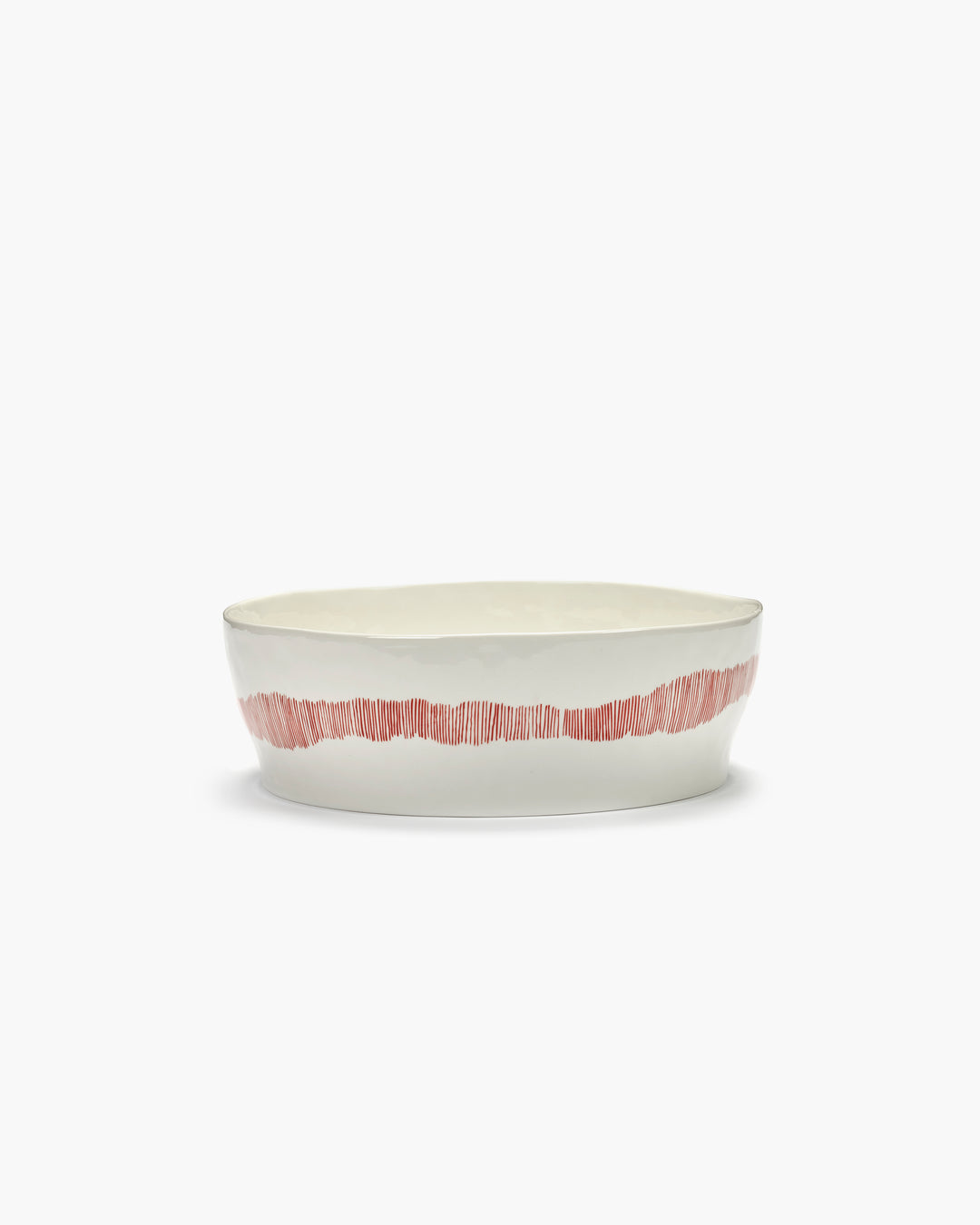 Serax - Ottolenghi - Saladekom Wit Stripes Rood Feast