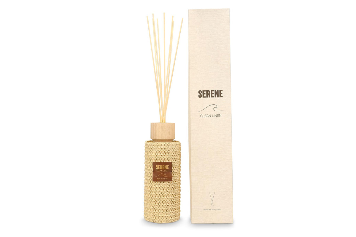 Geurstokjes 1200ml linnen Serene