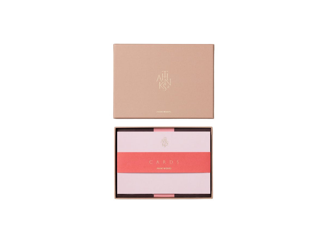 Kaart &amp; Enveloppe Set - Thanks - Beige