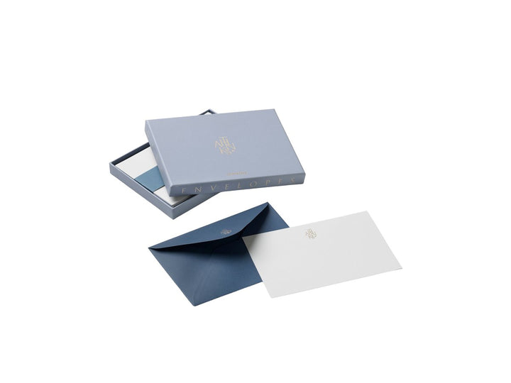 Kaart &amp; Enveloppe Set - Thanks - Blauw