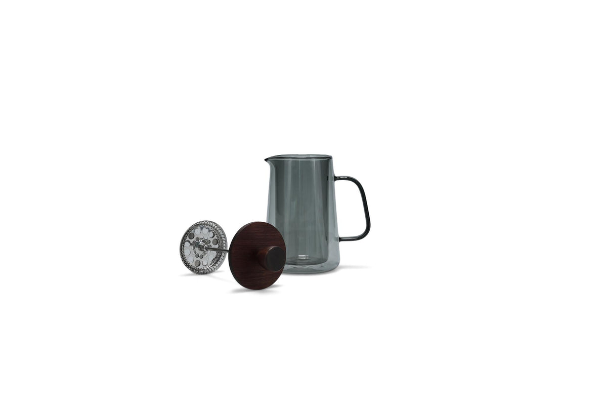 Koffiepot 35cl met filter en deksel grijs Luma