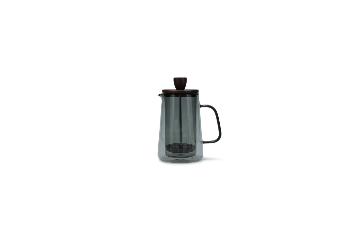 Koffiepot 35cl met filter en deksel grijs Luma
