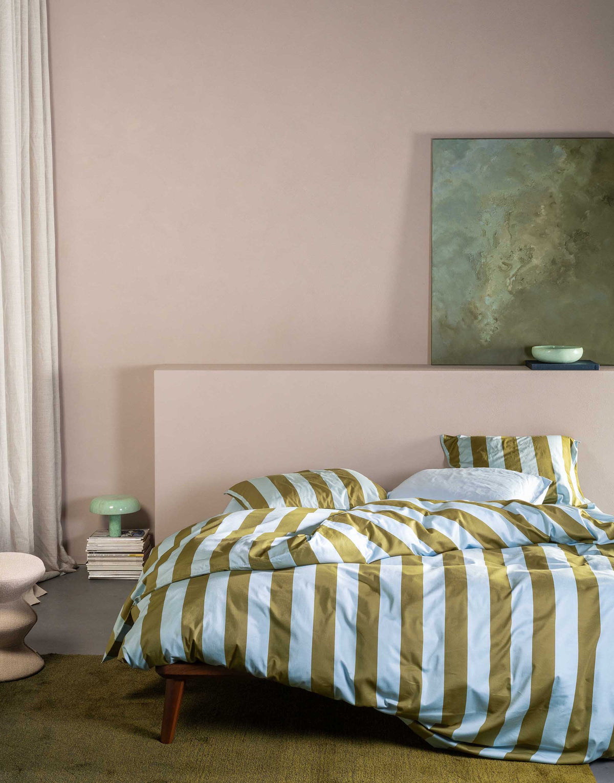 Essenza | Minte Stripe Dekbedovertrek 240x220