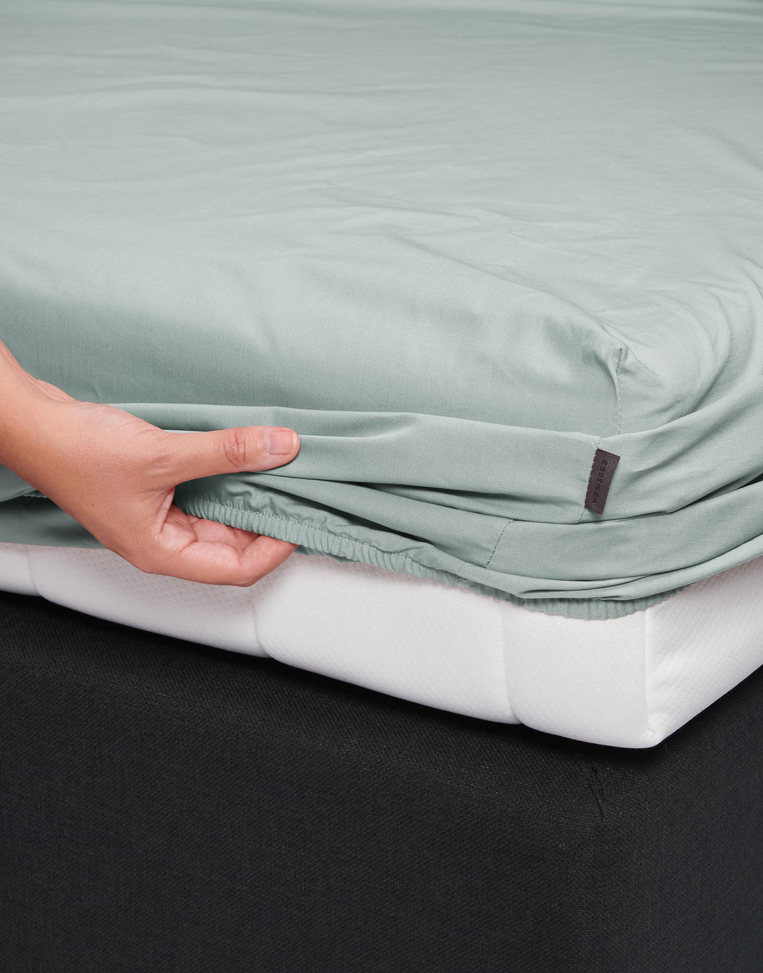 Essenza | Minte Hoeslaken - 180x200, Dusty Green