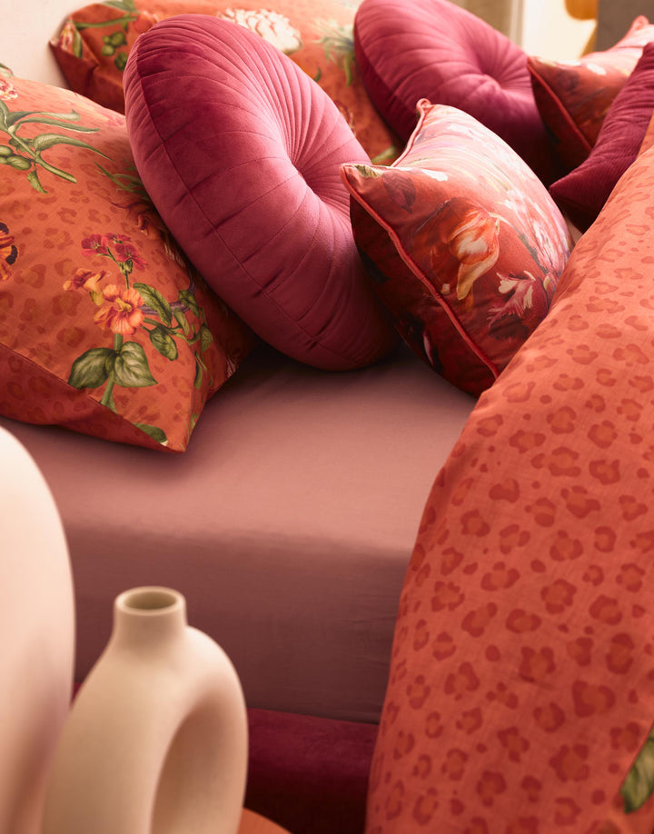 Essenza | Minte Hoeslaken - 80x200, Woodrose