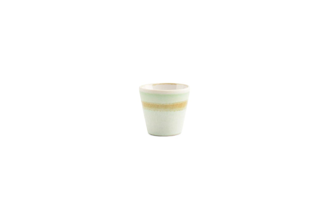 Mokkakop 10cl groen Flow - Set van 4