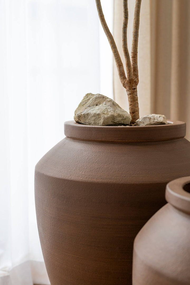 Pottery Pots - Bloempot Dafni M, Wortelbruin