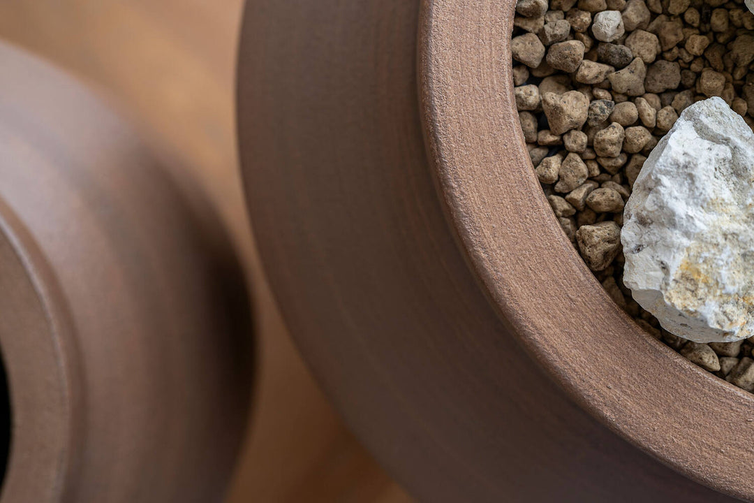 Pottery Pots - Bloempot Dafni M, Wortelbruin