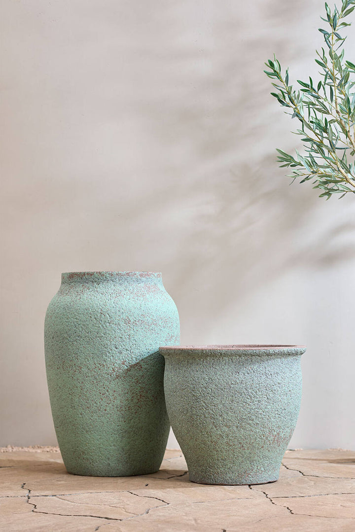 Pottery Pots - Bloempot Poseidon M, Rustiek Groen